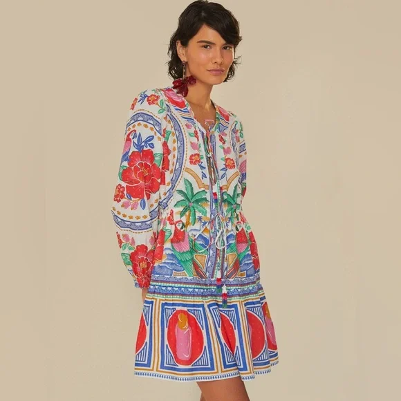 FARM Rio Multicolor Tropical Print Dress - Picture 2 of 9